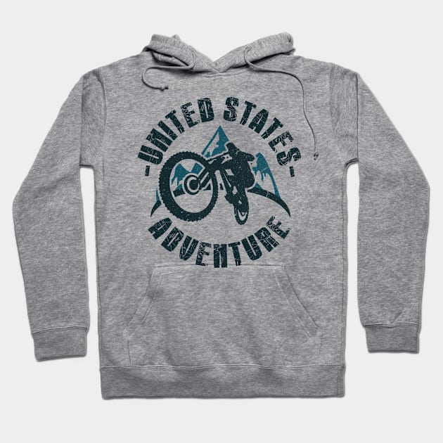 United States mountain biking. Perfect present for mom girlfriend mother boyfriend dad father friend him or her Hoodie by SerenityByAlex